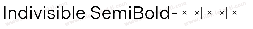 Indivisible SemiBold字体转换